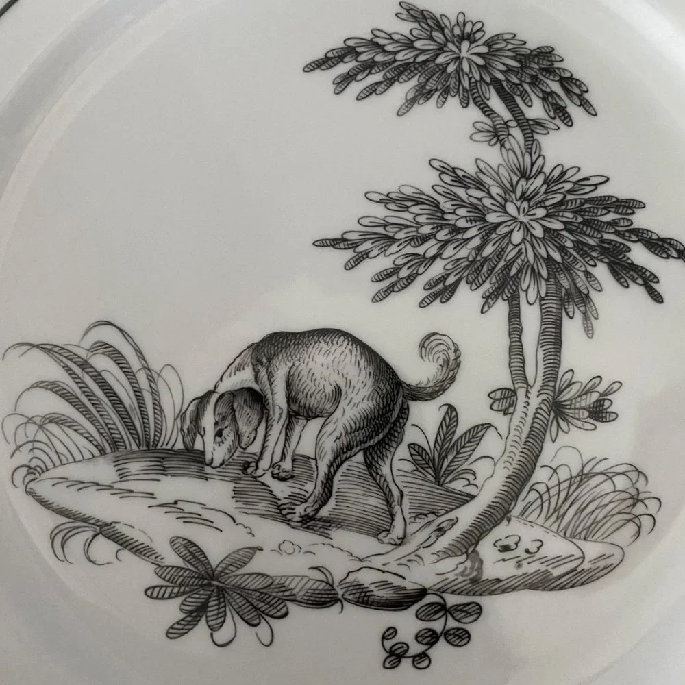 Mottahedeh Metropolitan Museum of Art Du Paquier‎ plates 4 boar dog rabbits  fox